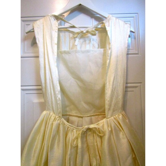 Vintage 50s Dress Embroidery Layered Crinoline Lined Turquoise Blue Size S/M - Picture 6 of 9